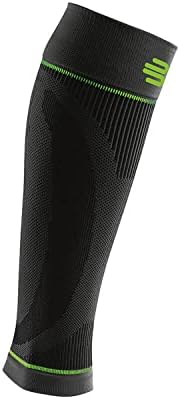 Bauerfeind Sports Compression Lower Leg Calf Sleeves (1 Pair) (Black, Medium/X-Long)