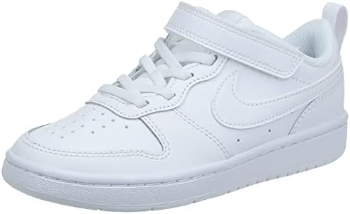 Nike Unisex Court Borough Low 2 (GS) Sneaker, Kids, White/White-White, 6Y M US