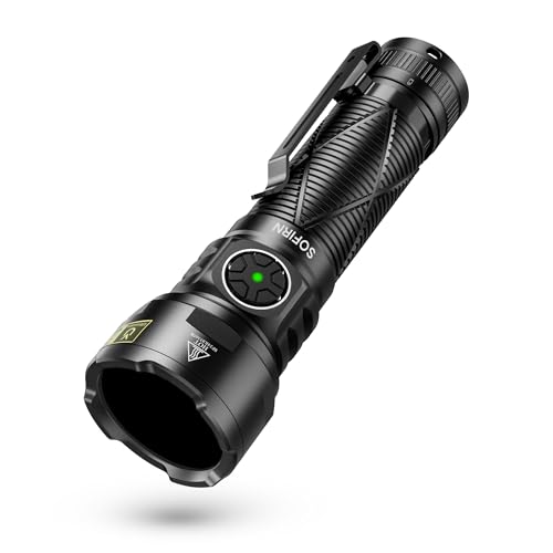 Sofirn SR15 UV Taschenlampe 365nm, UV Lampe Schwarzlicht Taschenlampen Aufladbar, IPX8 wasserdicht für Mineralien, Bernsteinsuche, Haustierurin-Erkennung, Harz, Reisen, Professionelle Inspektion
