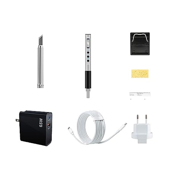 Lödning kit 65W elektrisk lödkolv, OLED-skärmsvetspenna Snabbsmältande tennsvetsverktyg Handhållen temperaturreglering, svetsverktyg (Color : EU Plug Set-A, Size : 65W)