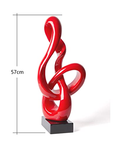 Nenbolec Music Note Sculpture Decor Treble Statue Gifts Polyresin Home Arts Red 22.5 Inch #TOP5