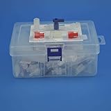 Hynec 126-Piece Luer-Compatible Laboratory Connector Kit – Multi-Type Adapters, Hose Barbs, Caps, Plugs & Threaded Fittings (G1/8, M6) for Fluid Handling, Engineering Projects & Research Use