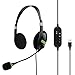 Produktbild USB-Headset, PC Headset mit Mikrofon Noise Cancelling & Lautstärkeregler, Lautstärkeregler,Stereo PC Kopfhörer für Laptop Business Skype Business-UC Lync SoftPhone Call Center Office Webinar