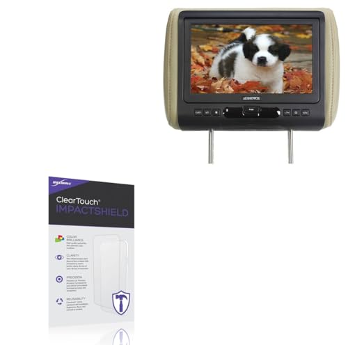 BoxWave Screen Protector Compatible with Audiovox AVXMTGHR9HD - ClearTouch ImpactShield (2-Pack), Impenetrable Screen Protector Flexible Film