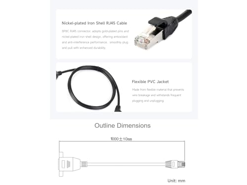 Cable de extensión Ethernet CAT.5e RJ45 1 metro paquete 2 miniatura 5