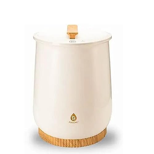 Pursonic Bucket Style Towel Warmers Luxury Bucket Towel Warmer Large Towel Warmer for Bathroom Auto Shut Off Fits Up to Two 40X70 Oversized Towels Bathrobes Blankets PJs and More White