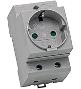 B+G E-Tech GS16 Steckdose Schuko für Hutschiene 16A 230V 2P+E - Einbausteckdose für Verteilereinb...