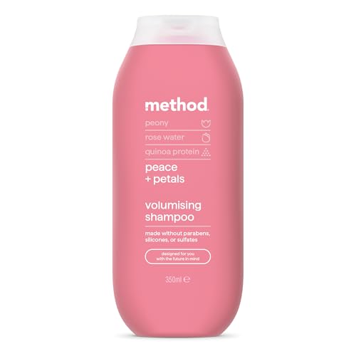 Method Volumising Shampoo Peace and Petals Peony Rose Water & Quinoa Protein Scent Sulphate-Free 350ml