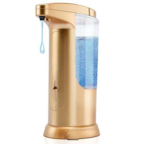 Automatic Touchless Sensor - Gold Hand Free Liquid Soap Dispenser With Adjustable Volume Switch For Bathroom Countertop Shower Restaurant Hotel Kitchen #TOP1