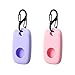 Silicone Case for Tile Pro 2022 with Keychains, 2 Pack Anti-Scratch Protective Cover with Carabiner (Pink/Purple)