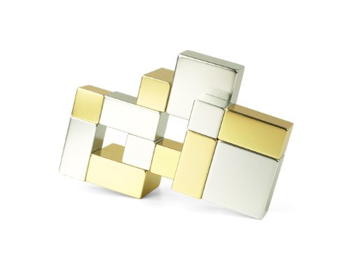 Playable Art Metal Cube, Gold/Silver #TOP4