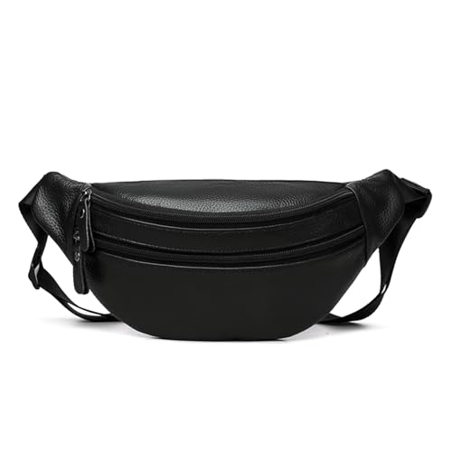 Image of Leather Chest Bag for Women, Crossbody Belt Bag Fanny Pack Purse Fashionable Waist Bags Handbag for Everyday Use Trip Walking Hiking