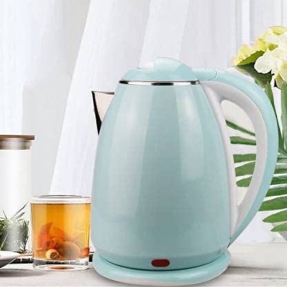 EVK Olive Green Double Walled Cool Touch Stainless Steel Electric Kettle, 1.8 Litre, with 1500 Watt, boiler for Water, milk, tea, coffee, instant noodles, soup etc