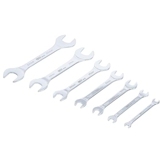 GEDORE Doppelringschlüssel, SW 17+19 mm, gerade, flach, dünn, 12-kant, UD-Profil, Schraubenschlüssel, 4 17X19 4 BGS 9019 | Doppel-Maulschlüssel-Satz | extra flach | SW 6 - 23 mm | 7-tlg.