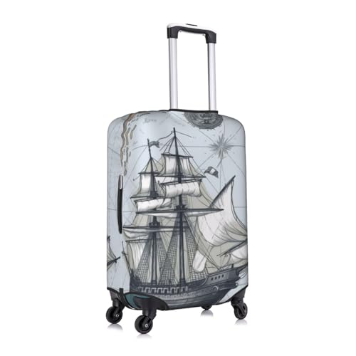 FEMOS Boat Map - Travel Suitcase Cover Elastic Luggage Covers Trolley Protector Cover Fits 18-32 Inch Luggage3