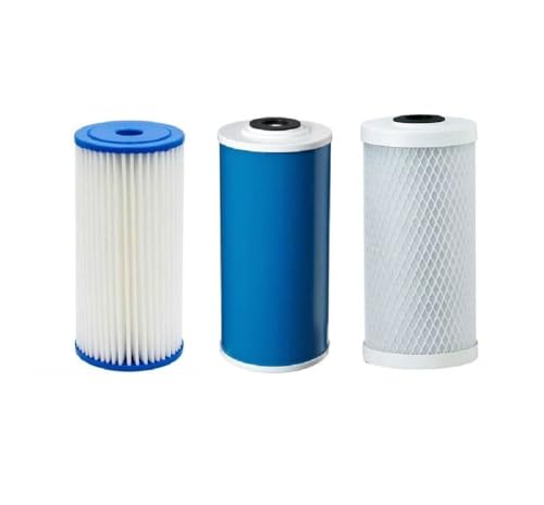 Lista de Repuestos para Filtros de Agua . 37 Kit Repuestos 3 Cartuchos De Repuesto Para Filtros De Agua Triple 4.5 X 10 Big Blue, 3 Etapas, Plisado Lavable, Carbón Activado En Bloque y Carbón Granular GAC Para Purifiación...