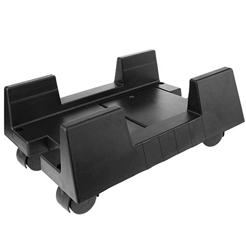BeMatik - Soporte para Ordenador PC con Ruedas de Color Negro