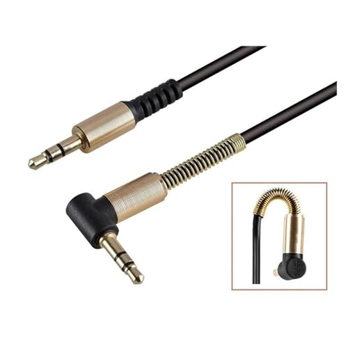 Cable auxiliar de audio 3.5mm macho en ángulo miniatura 4