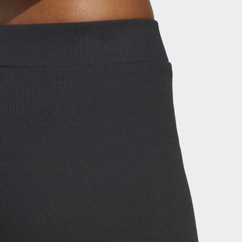 Short Booty Ribbed adidas en maille douce extensible noire taille Medium - 6