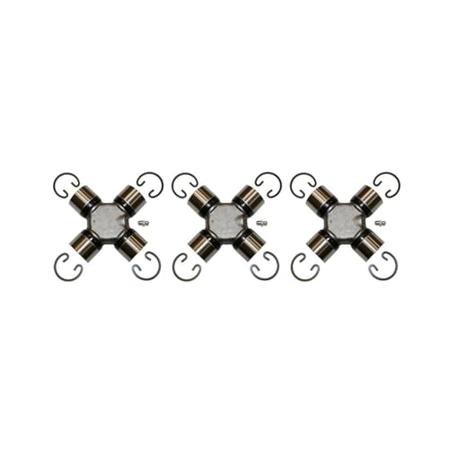 Parjanyay Rear Shaft All Joints U-Joint, 3Pcs Automotive Replacement Universal Joints for Dodge Ram 3500 5.7L 4WD 2003 2006, for Dodge Ram 3500 5.9L 4WD 2003 2006, for Dodge Ram 2500 6.7L 4WD RWD 2008