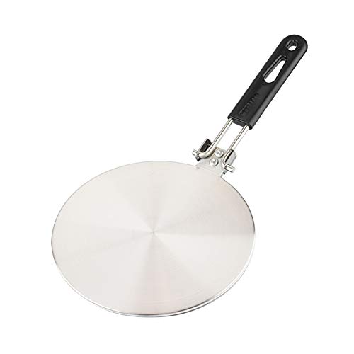 9.45Inch Heat Diffuser Stainless Steel Induction Diffuser Plate With Foldable Pp Handle, Induction Adapter Diffuser Converter Hob Simmer Ring Plate For Electric Gas Stove Glass Induction Cooktop #TOP3