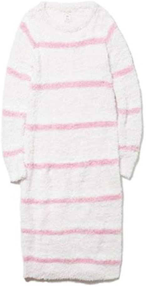 Amazon Co Jp ジェラートピケ ロングワンピース ルームウェア モコモコ 3ボーダー ピンク Gelato Pique ファッション