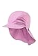 Sterntaler Schirmmütze mit Nackenschutz aus Bio -Popeline - Schirmmütze Mädchen mit Nackenschutz+Ohrenklappen schützt den Kopf vor der Sonne - Sonnenkappe Kinder UV 50+ mit Bindeband - blütenrosa, 55