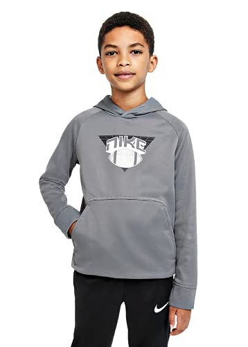Nike Big Youth Boys Hoodie Light Pullover (Large) Gray