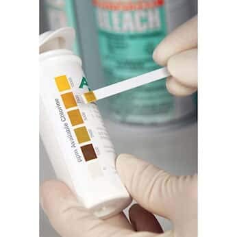 Cole-Parmer High-Level Chlorine Test Strips, 0 to 10, 000 ppm; 50/Pk
