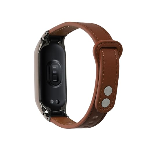 kwmobile Armband kompatibel mit Xiaomi Mi Band 7 - Echtleder Fitnesstracker Sportarmband Band