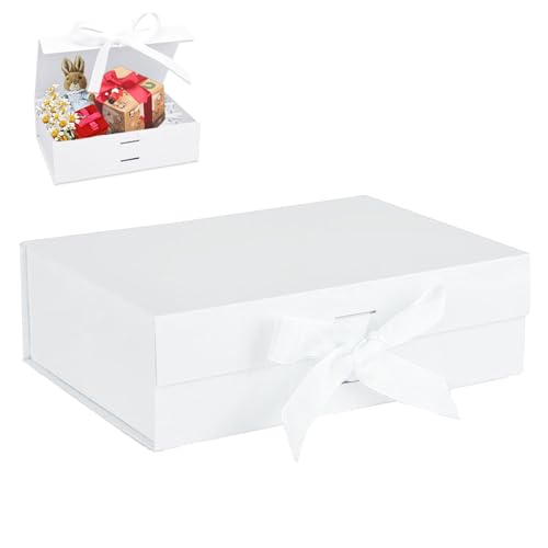 Cajas De Regalo, Cajas De Regalo Magnéticas Con Tapas, Caja De Embalaje De Regalo Reutilizable, Pequeñas Cajas De Cartón, Para Cumpleaños, Navidad, Día De San Valentín Blanco