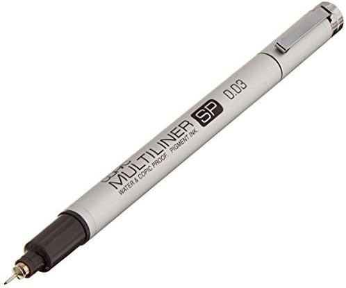 Copic Multiliner SP Black Ink Marker, 0.03 Tip
