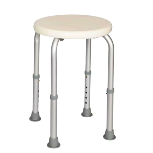 ORTOPAL Taburete baño Circular, Regulable y Antideslizante | Taburete Ducha Ortopédico Mayores y discapacitados | Silla Ducha Personas Mayores: Cómoda, Segura y Muy Ligera | 120kg MAX