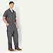 Amazon Basics Men's Relaxed Fit Short Sleeve Workwear Coveralls, Charcoal, X- Large- Regular