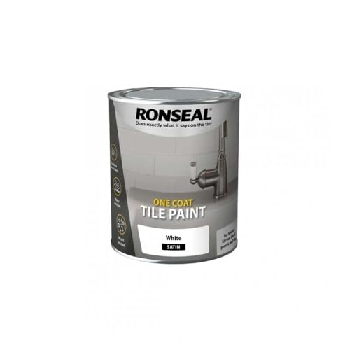 RONSEAL One Coat Tile Paint White Gloss 750ml, RSLOCTPWG750