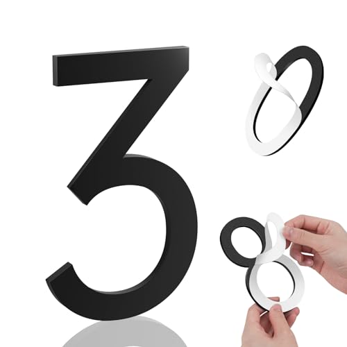 Image of 6 Inch House Numbers, Self-adhesive for Outside Mailbox House Number (3)
