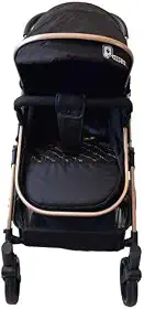 Carrinho Bebê Passear Move Assento Passeio e Moisés Preto Golden