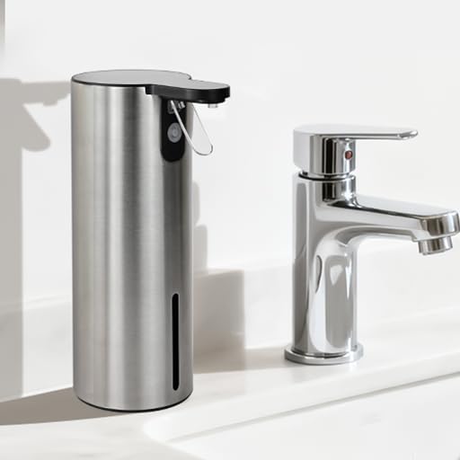 LAOPAO ソープディスペンサー 半自動 タッチ式 液体 ステンレス鋼製 壁掛け 排出量任意調整可能 食器洗剤用 液体ソープ対応 ジェル シャンプー ボディーソープ ハンドソープディスペンサー オートディスペンサー 詰め替え ソープボトル 充電式 おしゃれ 手洗い IPX5防水 洗面所 キチン トイレ お手洗い バスルーム プレゼント シルバー X27-liquid [並行輸入品]