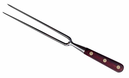 K SABATIER - Fourchette Baïonnette 17 Cm Gamme Auvergne - Acier Inoxydable - Manche Bois - 100% Forge - Entièrement Fabrique en France