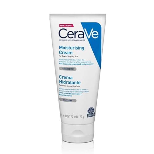 CeraVe Moisturising Cream Tube with 3 Essential Ceramides for Dry to Very Dry Skin 177ml