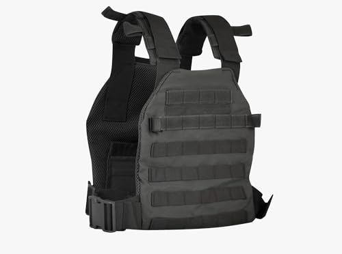 Tactical Adjustable Weighted Vest for Men and Women WODs, Strength Endurance Training Fitness Workouts Running - Quick Release, Molle System