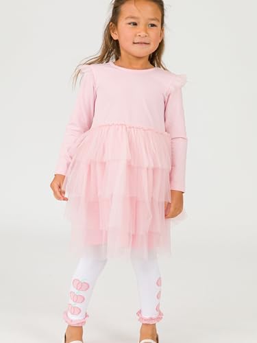 Image of RuffleButts Baby Girls Patterned Footless Ruffled Tights - Ruffle Tights | For Female Infants And Toddlers, Everyday Wear, Special Occasion Outfits, Layering Essential