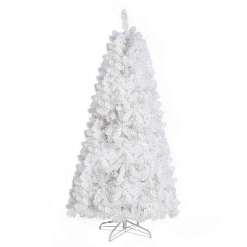 Karl home 6 FT White Artificial Christmas Tree with 300 Cool White...