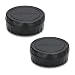 2 Pack JJC Body Cap Cover and Rear Lens Cap Kit for Canon EOS Rebel T6 T7 T5 T4i T5i T6i T6s T7i SL1 SL2 SL3 60D 70D 77D 80D 90D 5D Mark II III IV 6D 7D and More Canon DSLR Camera with EF EF-S Lens