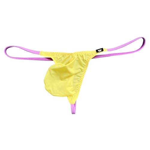 Gogobear Men's Ice Silk Thong T-Back Bulge Pouch Panties Underpants Low Rise Stretch Underwear4