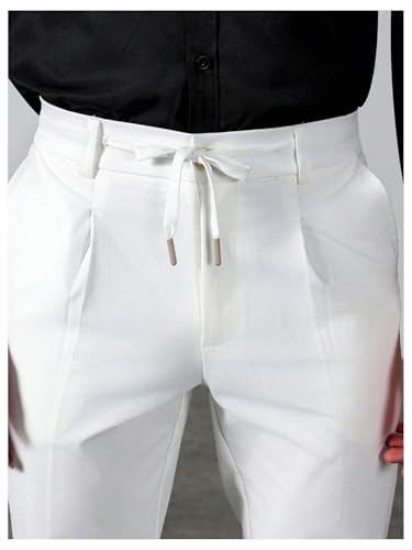 SHENHE Men's Golf Pants Lightweight Slim Fit Dress Pants Tapered Business Casual Work Trousers4