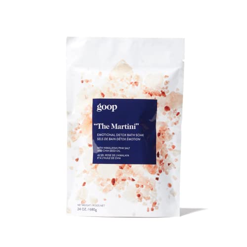 patchouli bath salts hot tub - goop “The Martini” Emotional Detox Bath Soak - Clinically Proven to Relieve Stress, Relaxation, & Detoxify The Body - Made with Himalayan Pink Salt, Epsom Salt, Botanicals, Essential Oils - 24 oz