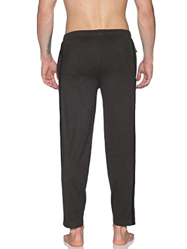 Image of Dollar Cotton Rich Fabric Solid Men's Track Pant | Contrast net Folding | One Side Zipper Pocket with Label Branding | Self Waistband with Drawcord | Wide Array of Attractive Colours
