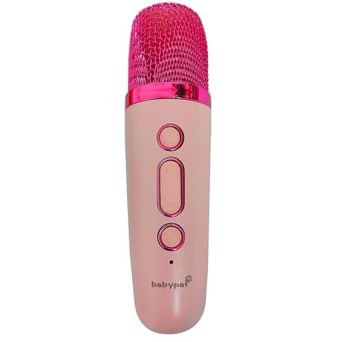babypat Microphone Wireless Karaoke Machine, 4 Magic Voices, Karaoke for Girls Boys, Best Birthday Gifts for Kids 4, 5, 6, 7, 8, 9, 10, 11, 12+ Pink