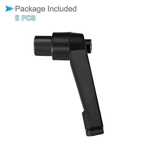 Image of Clamping Lever Handles, M6 Female Thread 46mm Lever, Adjustable Quick Release Locking Rotating Knobs Black - (Applications: for Lathe Machinery), 6-Pieces